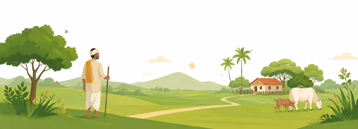 Footer farm illustration